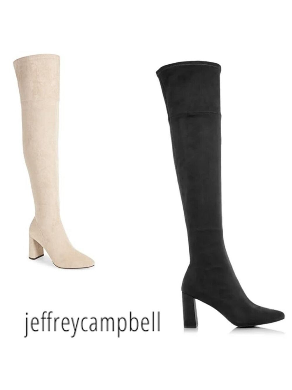 NWOB $159 Jeffrey Campbell Black Over-the-Knee Fashion Boot Size 6
